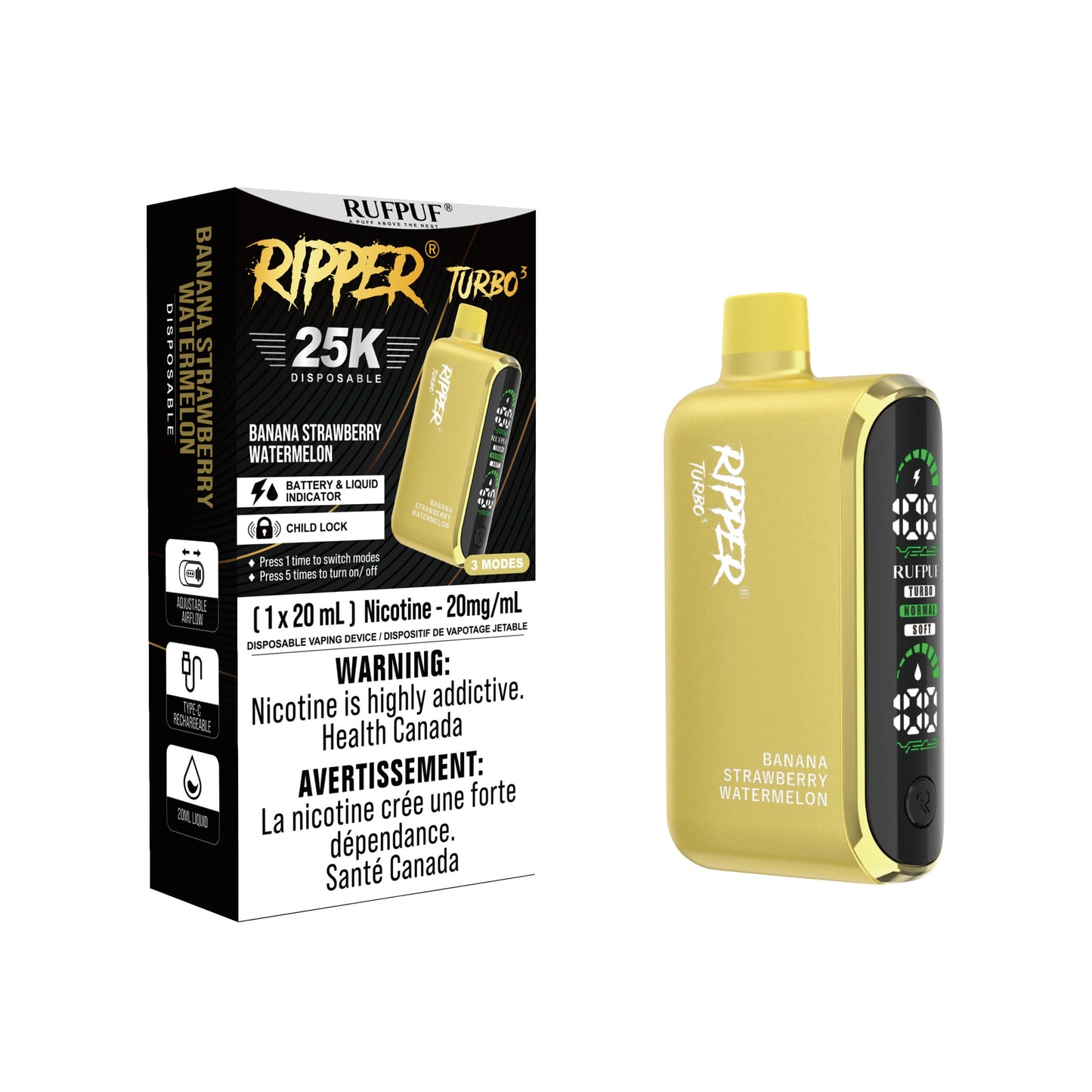 RUFPUF RIPPER TURBO 3 25K DISPOSABLE VAPE