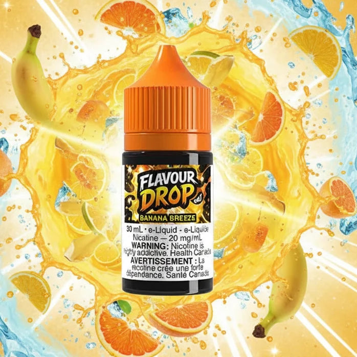 Banana Breeze Salts Flavour Drop  E-liquid / 20mg / 30ml