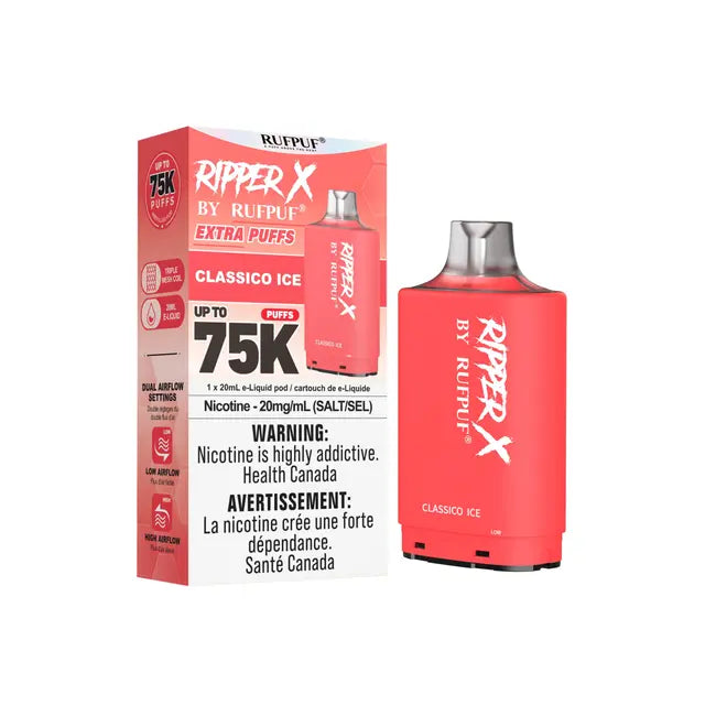 Classico Ice - Ripper X 75k Disposable Pod- (Without Battery)