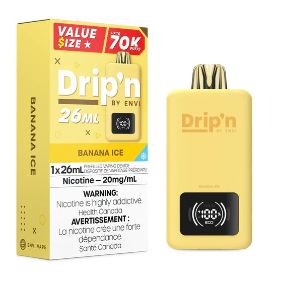 BANANA Ice - Drip'n by Envi 70k Puffs -  Disposable Vape