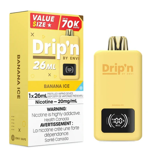 BANANA Ice - Drip'n by Envi 70k Puffs -  Disposable Vape