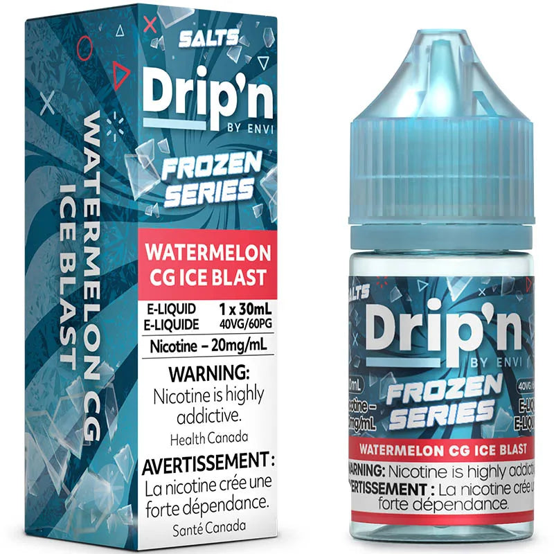Envi Drip’n Frozen Salts Watermelon CG Ice Blast 30mL 20mg | Best E Juice Vape