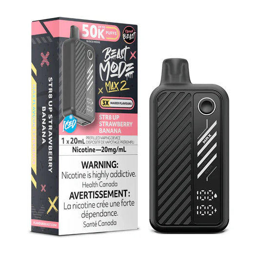 Flavour Beast Beast Mode Max 2 Disposable - STR8 UP Strawberry Banana