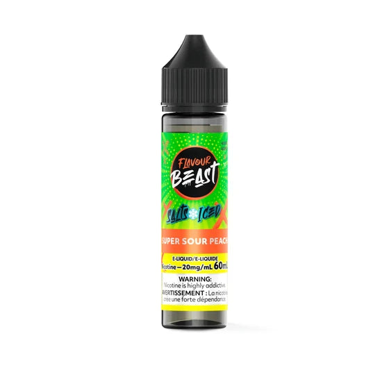 Super Sour Peach Salt Iced - Flavour Beast E-Liquid - 20mg/60mL