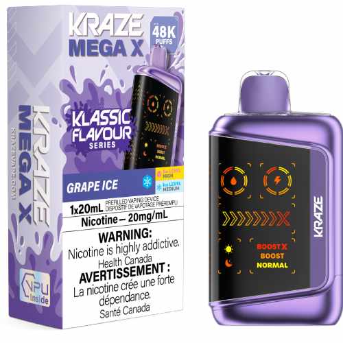 Grape Ice  - Kraze Mega X 48K Disposable Vape (20mL)