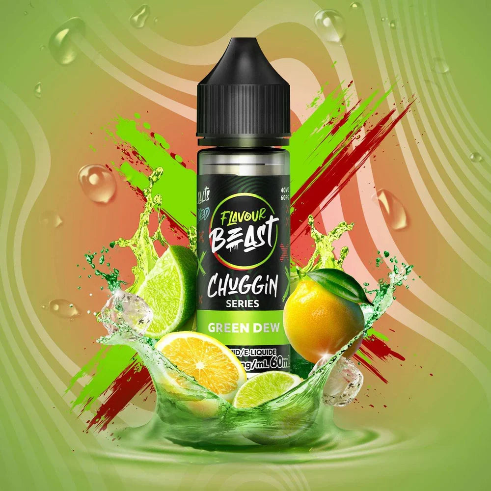 Chuggin Green dew (Iced) - Flavour Beast E-Liquid (60mL) / 20 mg Nic