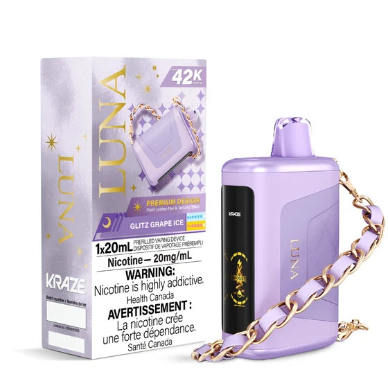 Glitz Grape Ice - Kraze Luna 42k Disposable Vape 