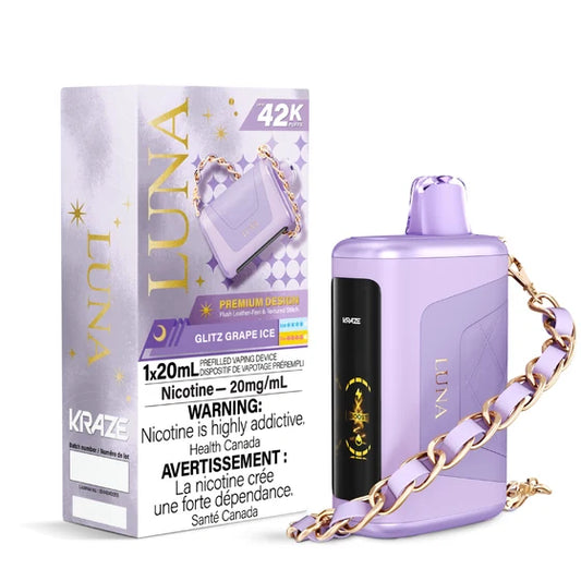 Glitz Grape Ice - Kraze Luna 42k Disposable Vape 