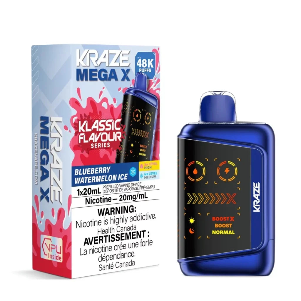 Blueberry Watermelon Ice  - Kraze Mega X 48K Disposable Vape (20mL)