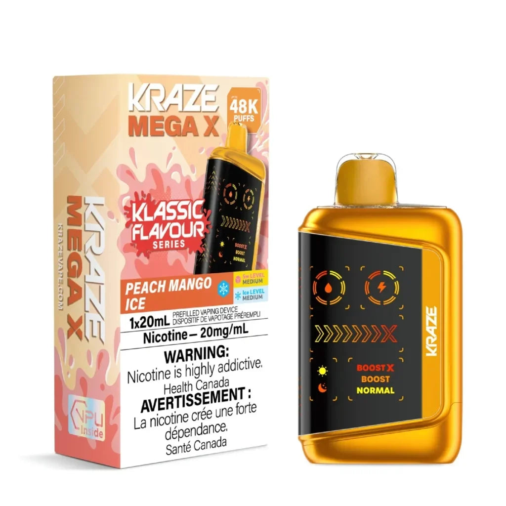 Peach Mango Ice - Kraze Mega X Classic 48K Disposable Vape