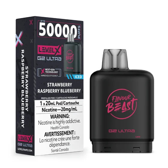 Strawberry Raspberry Blueberry Iced - Level X Flavour Beast Chuggin' G2 Ultra - 50k