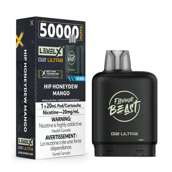 Hip Honeydew Mango Iced - Flavour Beast Level X G2 Ultra 50K POD - ( 20ML )