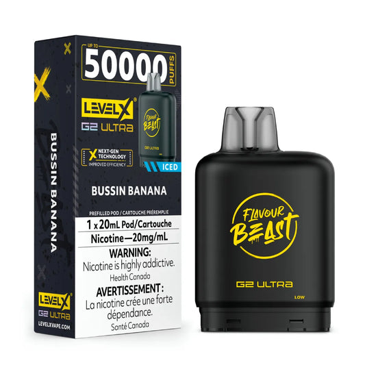 Bussin Banana - Level X Flavour Beast G2 Ultra 50k- (Without Battery)