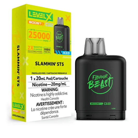 Level X Flavour Beast Boost Pod 20mL - Slammin' STS Iced 20MG