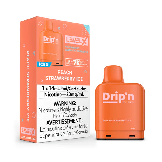 Level X Drip'n Pod 14 ml - Pêche Fraise Glacée 20 MG