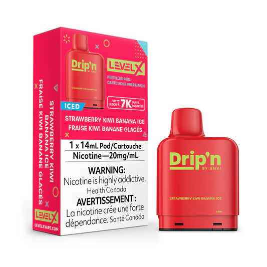 Level X Drip'n Pod 14 ml - Glace à la fraise, au kiwi et à la banane 20 mg