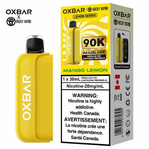 Mango Lemon Rocky Vapor Oxbar Maglink 90K Prefilled Pods 20mg