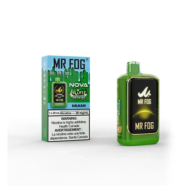 Mint Steezy Miami Mint - Mr Fog Nova 36K Disposable Vape ( 20mg )