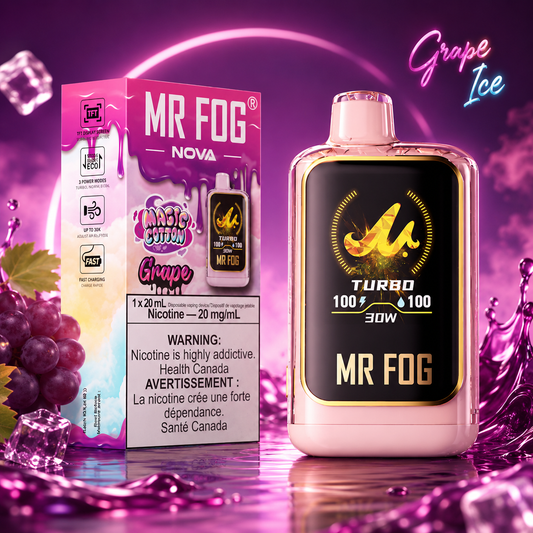 Grape Magic Cotton , Mr Fog Nova 36K Disposable Vape