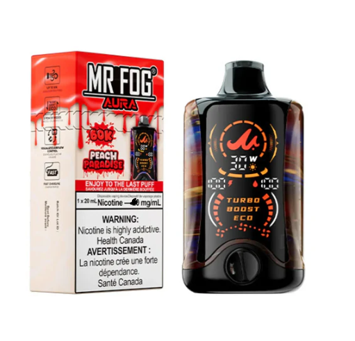 Peach Paradise - Mr Fog Aura 60K Disposable ( 0 mg nic ) ( Zero Nic - Nicotine Free Vape )