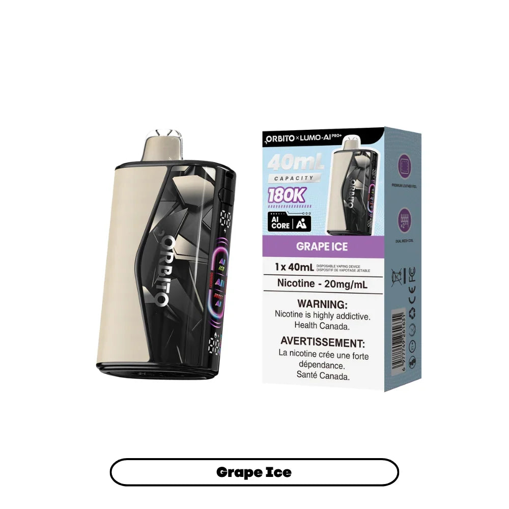 ORBITO LUMO AI PRO 180k Disposable Vape 40ML [ALL FLAVOURS] - Calgary Vape Shop