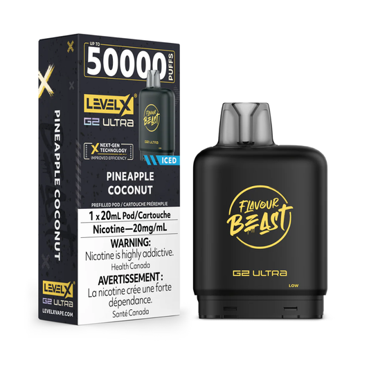 Pineapple Coconut Iced  - Flavour Beast Level X  G2 Ultra 50k POD ( 20ML) | Without Battery
