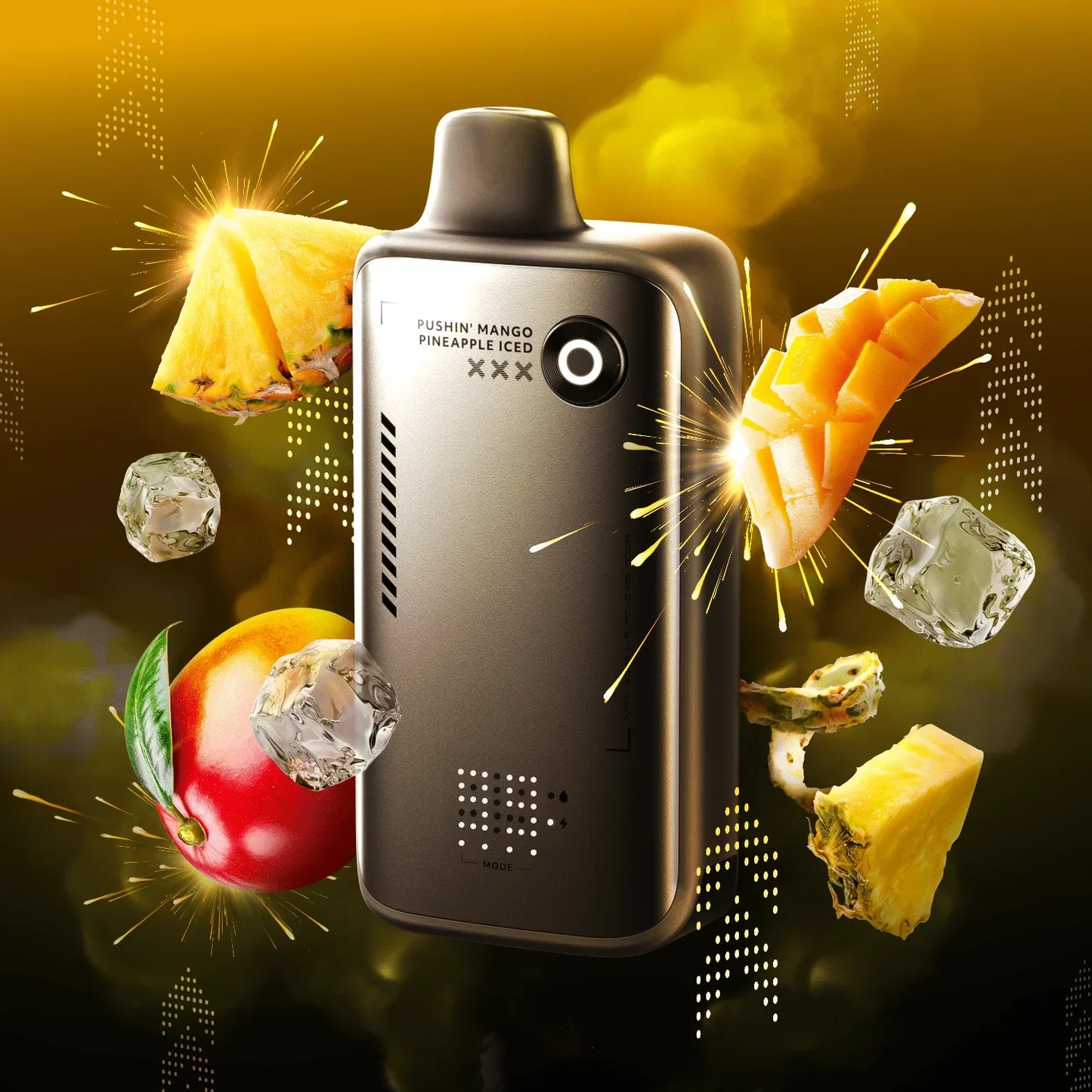 Pushin Mango Pineapple Iced - Flavour Beast Alpha 80K Disposable vape | 30ml - 20mG