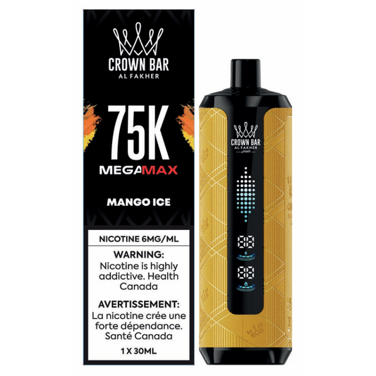 Mango Ice - Al Fakher Crown Bar Mega Max 75k Disposable Vape