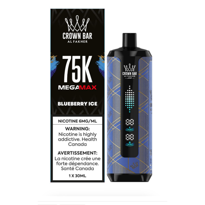 Blueberry Ice Vape – AL Fakher Crown Bar Mega Max 75k