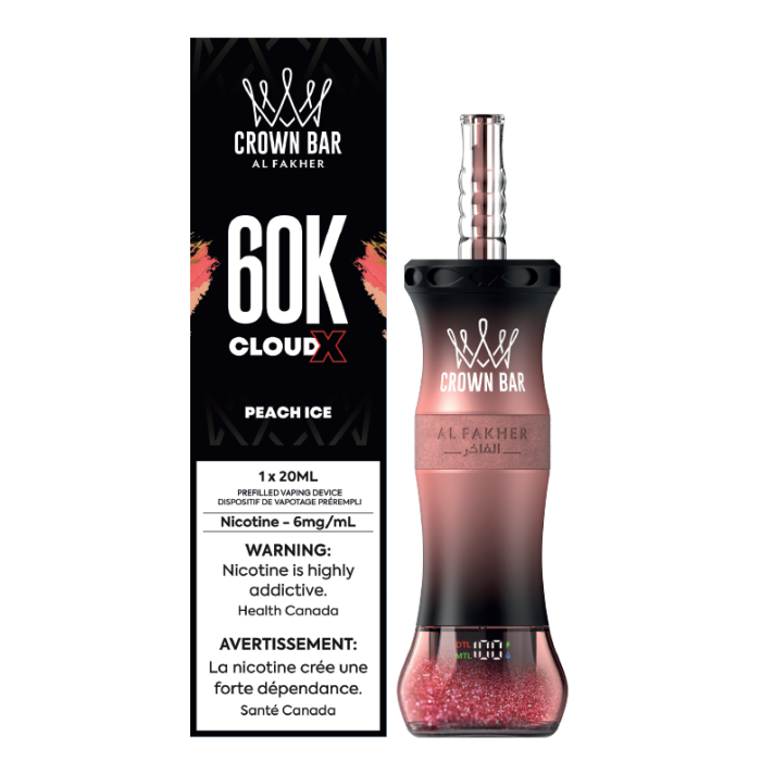 Al Fakher Crown Bar Disposable Vape - peach ice 