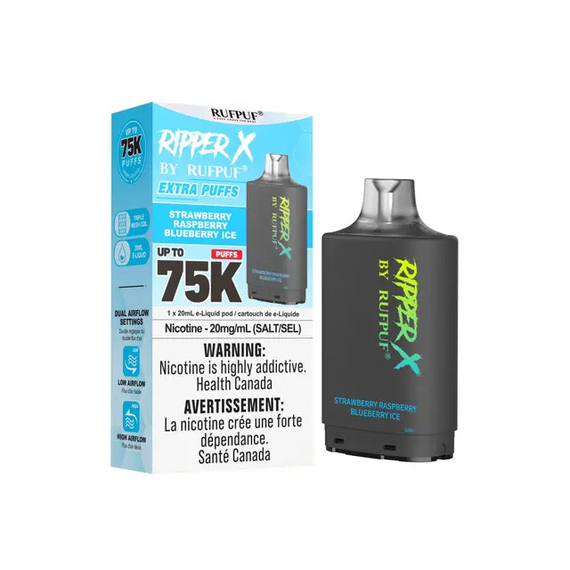 Strawberry Raspberry Blueberry Ice - Ripper X 75k Disposable Pod- (Without Battery)