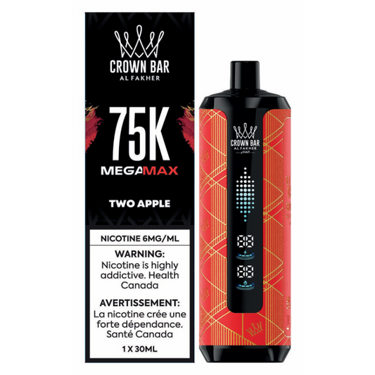 Two Apple - Al Fakher Crown Bar Mega Max 75k Disposable Vape