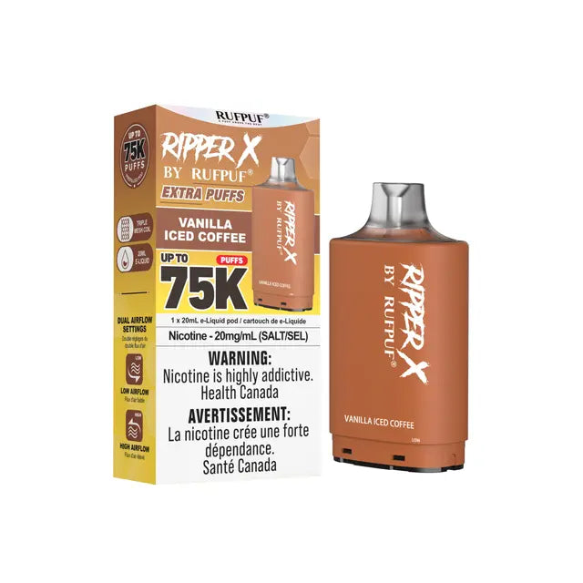 Vanilla Iced Coffee  - Ripper X 75k Disposable Pod-(Without Battery)