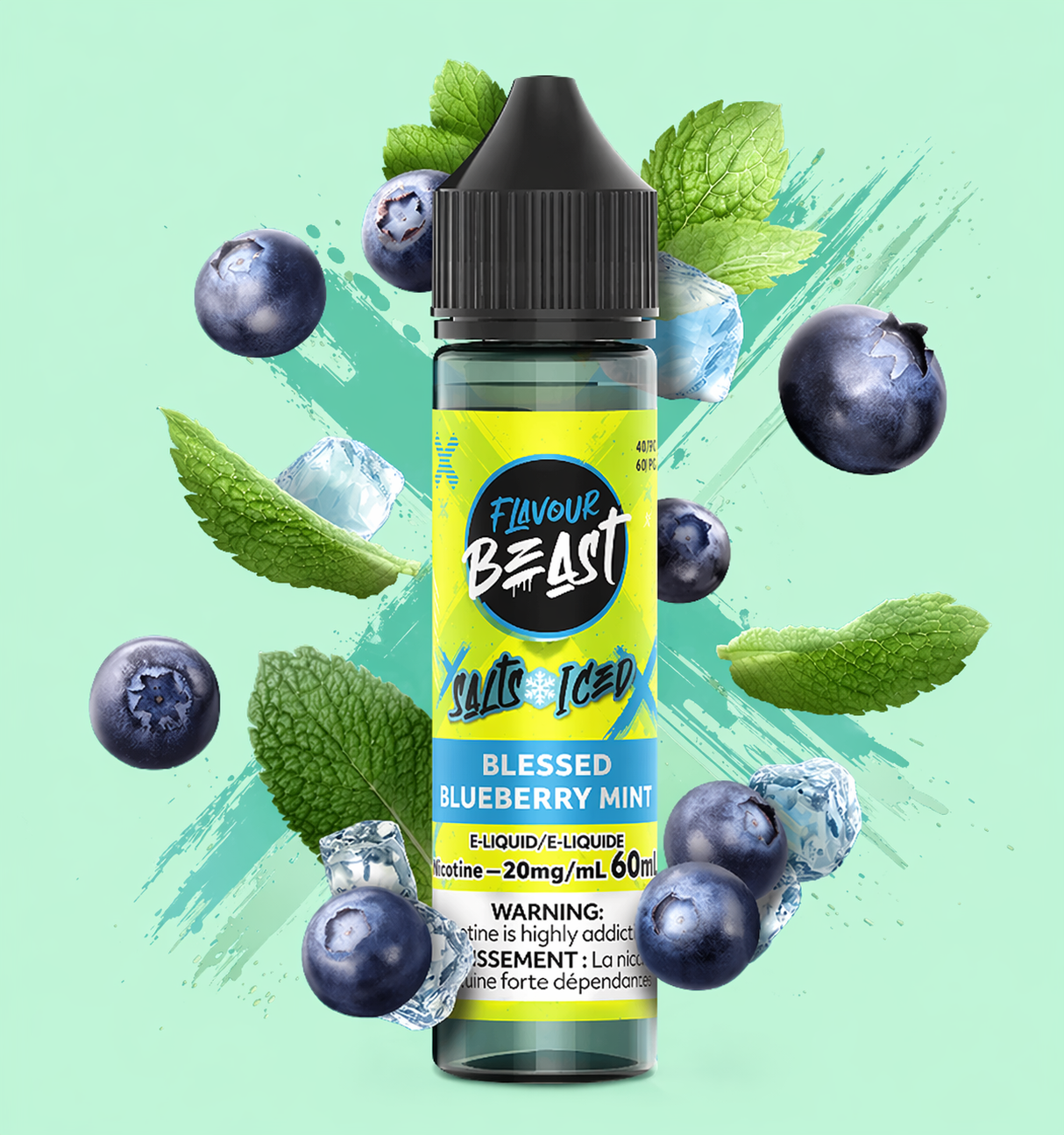  Flavour Beast E-Liquid's Blessed Blueberry Mint. 