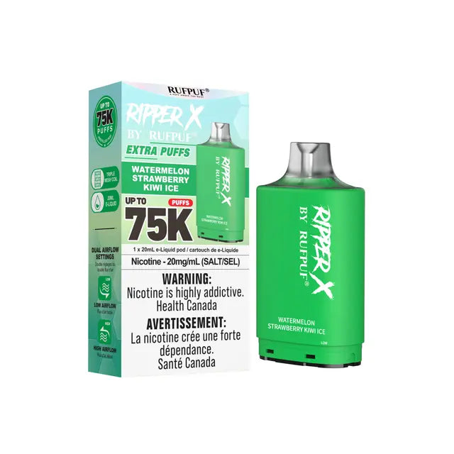 Watermelon Strawberry Kiwi Ice - Ripper X 75k Disposable Pod- (Without Battery)