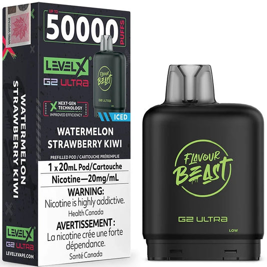 Watermelon Strawberry Kiwi Iced  - 50k Level X Flavour Beast Boost Pod